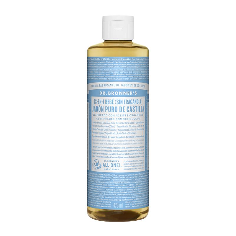Jabón neutro sin perfume BIO Dr. Bronners 475 ml