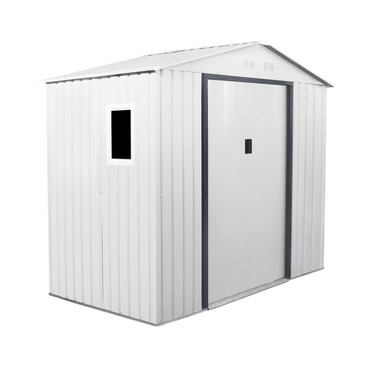 Caseta Metálica High Door Córcega Blanco - Resistencia Y Estilo 2,13x2,05x1,27 M / Multicolor_0