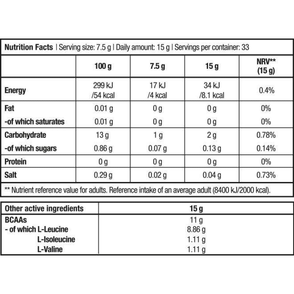 Bcaa 8:1:1 Zero 250 Gr Té De Melocotón_1