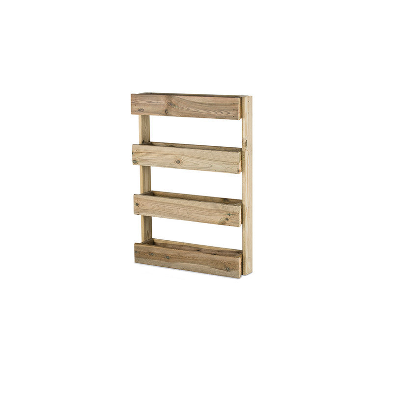 Jardinera Vertical Madera Tratada Exterior Stand Line Wall KD 4B Hortalia_0