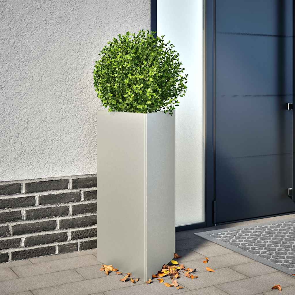 Jardineras Triangulares 2 Uds Acero Inoxidable 40x34,5x75 Cm_1