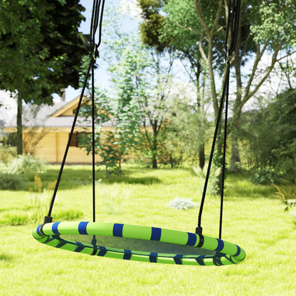 Aiyaplay Columpio Para Niños Redondo Ajustable Ø100x180 Cm Azul Y Verde_3
