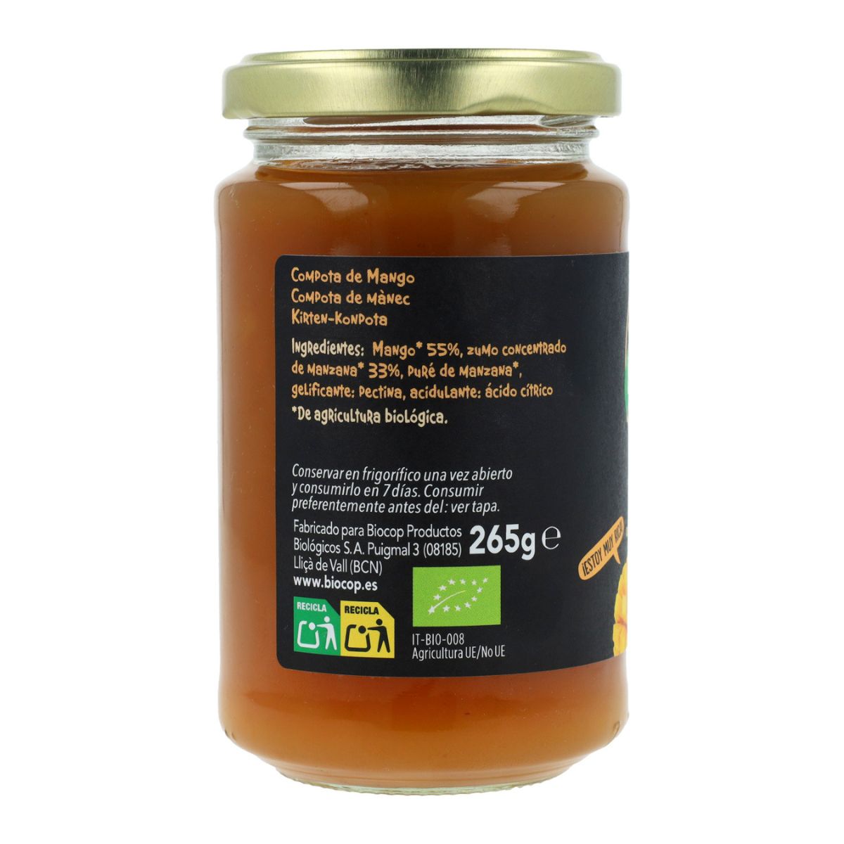 Compota de Mango Biocop 265g