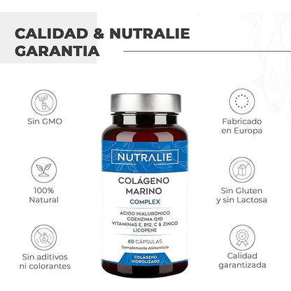Pack 2x Nutralie Colágeno Marino Complex Ácido Hialurónico Piel 60 Cápsulas