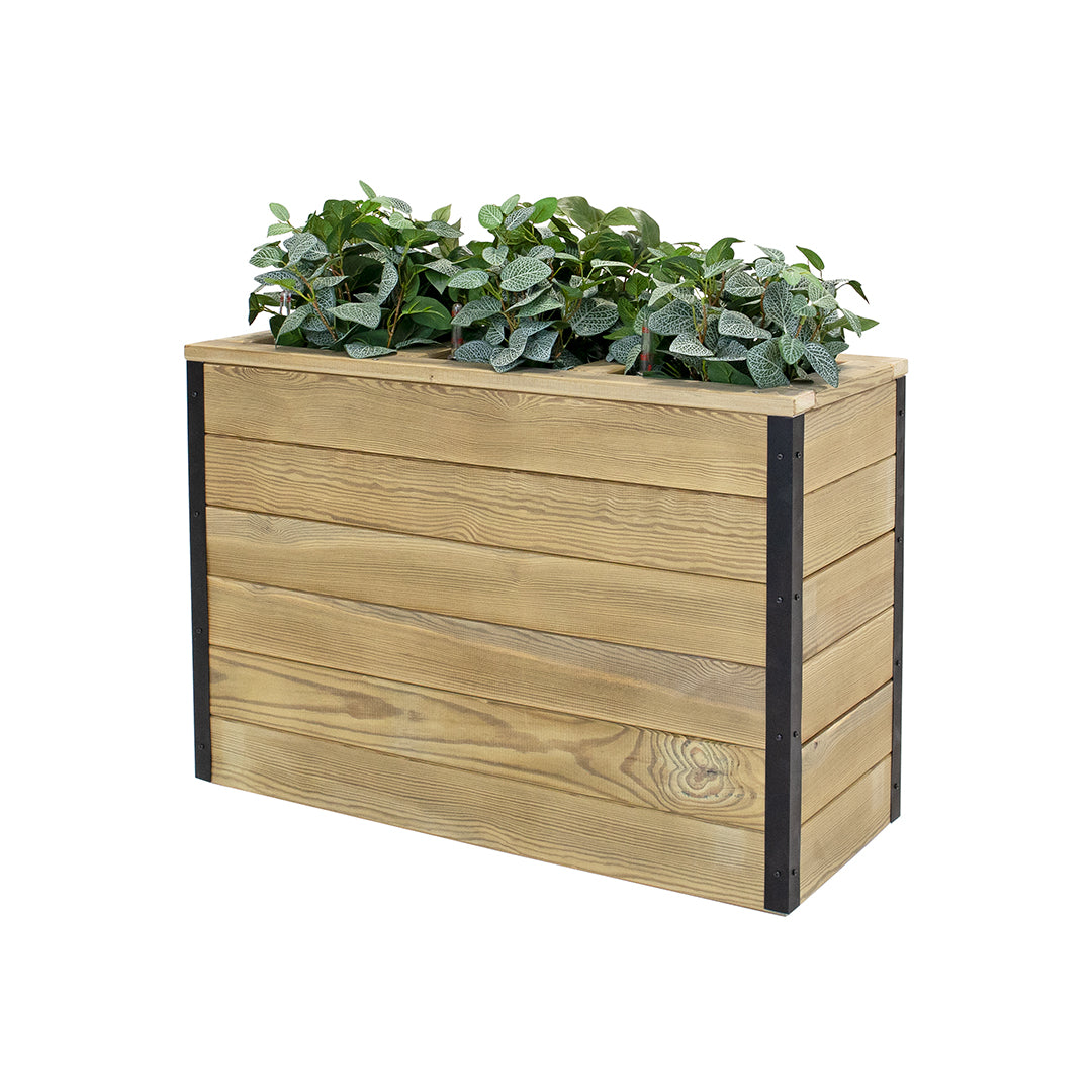 Jardinera Con Autorriego De Madera Nidum Interior Y Exterior Hortalia 86x34x60 Cm_0