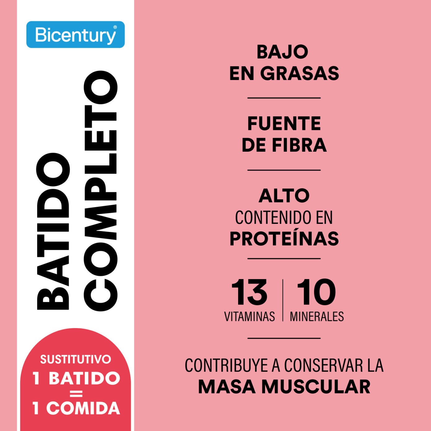 Batido Completo Fresa BICENTURY 436g