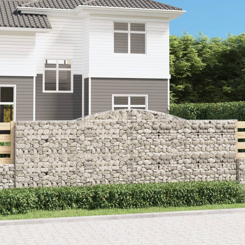 Cestas Gaviones 7 Uds Forma De Arco Hierro 400x50x140/160 Cm_1