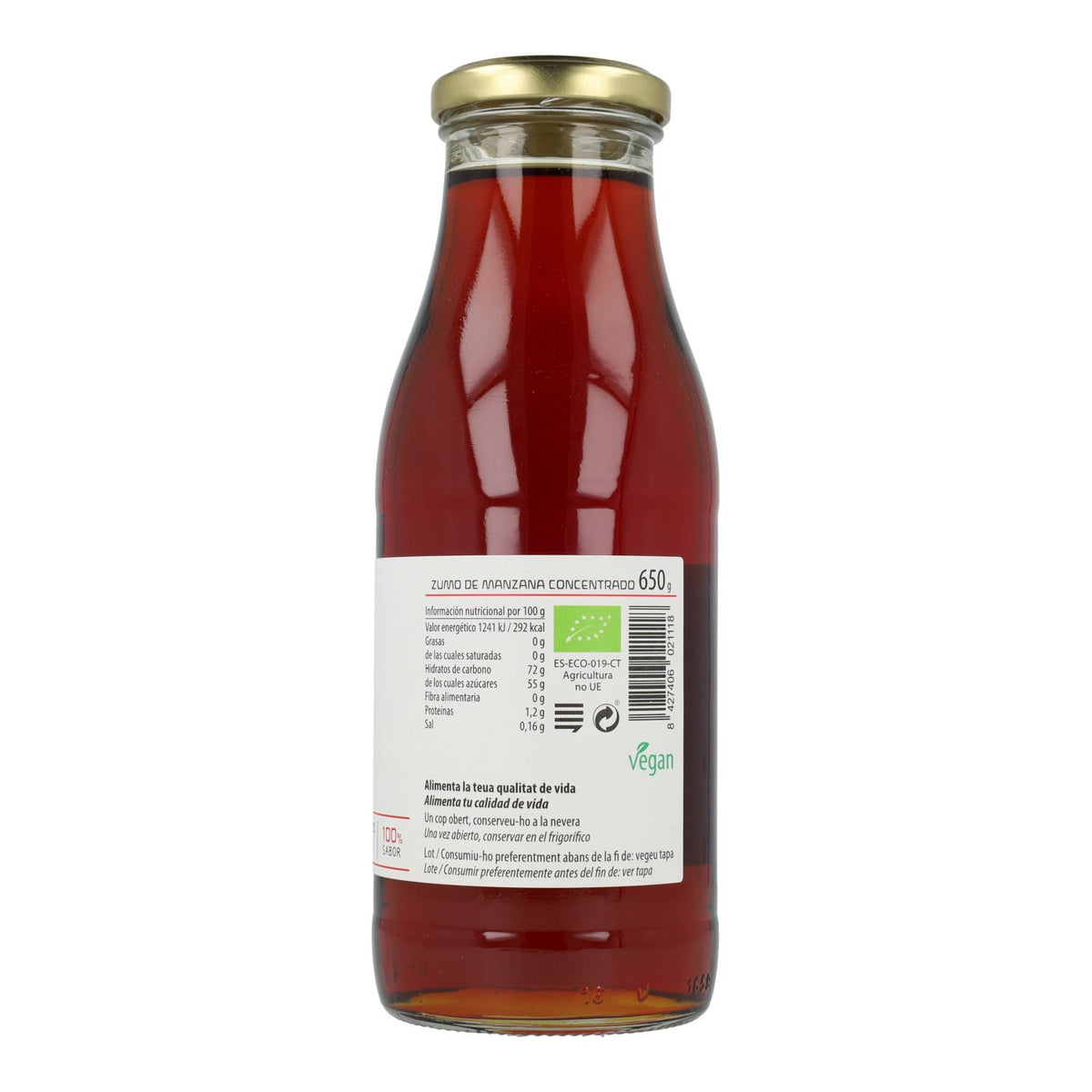Concentrado de manzana Cal Valls, 500 ml