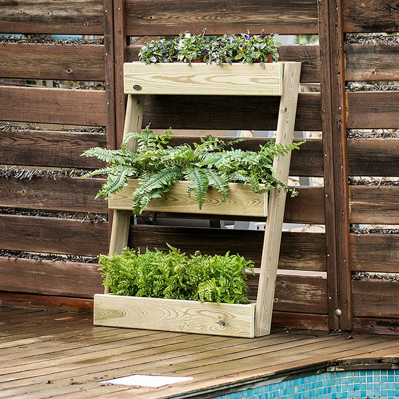 Jardinera Vertical Stand Line Floor 3B Madera Tratada Exterior Hortalia_2