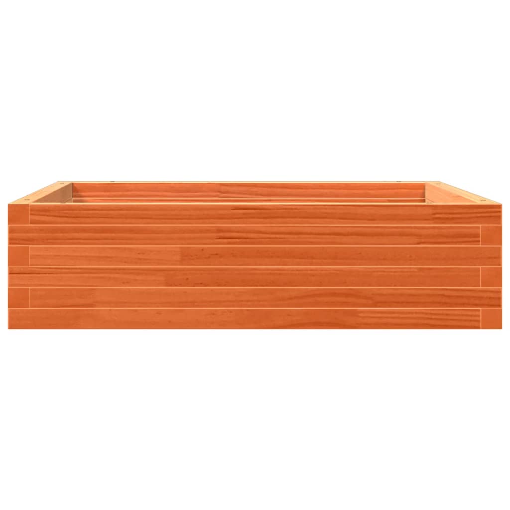 Jardinera De Madera Maciza Pino Marrón Cera 90x90x23 Cm_4