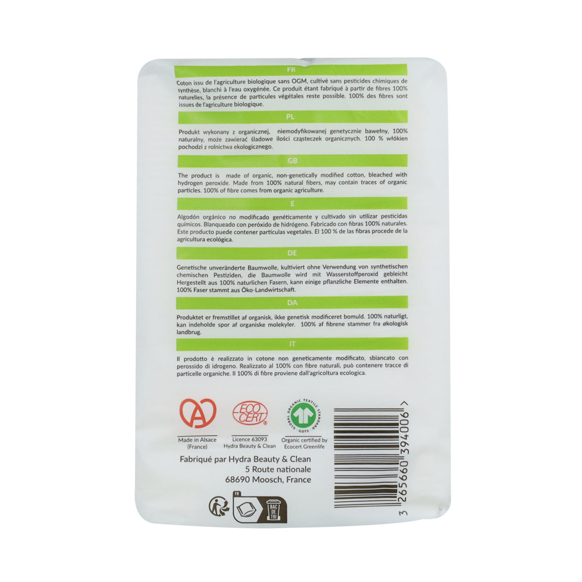 Algodón bebé Maxi Bocoton 60 uds