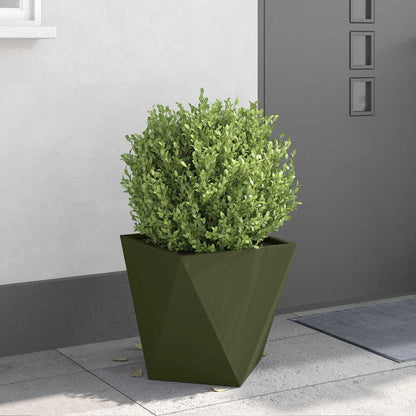 Jardinera 2 Pcs Verde Oliva 40 X 40 X 40 Cm Acero_3