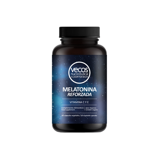 Melatonina Reforzada 1,9 Mg Vecos 60 Cápsulas | Descanso Profundo | Con Vitaminas C Y E_0