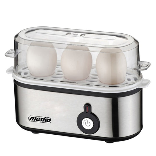 Cuece Huevos Eléctrico, 3 Huevos Cocidos, Ajuste Eléctronico Cocción, Soporte Extraíble, Sin Bpa Mesko Ms4485 Plata_0