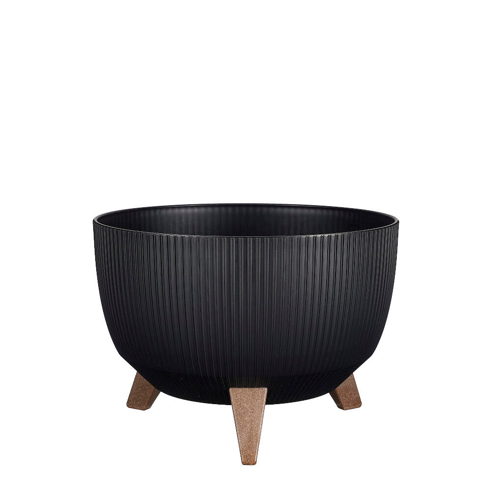 Macetero Doppio Fsc Negro 33cm_0