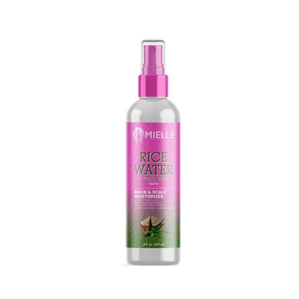 Hidratante Para Trenzas Y Cuero Cabelludo Agua De Arroz Y Aloe Vera Mielle Organics 237ml_0