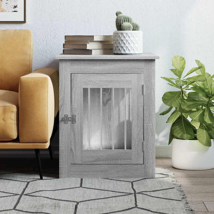 Jaula Para Perros Madera De Ingeniería Gris Sonoma 55x75x65 Cm_2