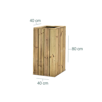 Jardinera De Madera Para Exterior Atrium Hortalia 40x40x80 Cm_5