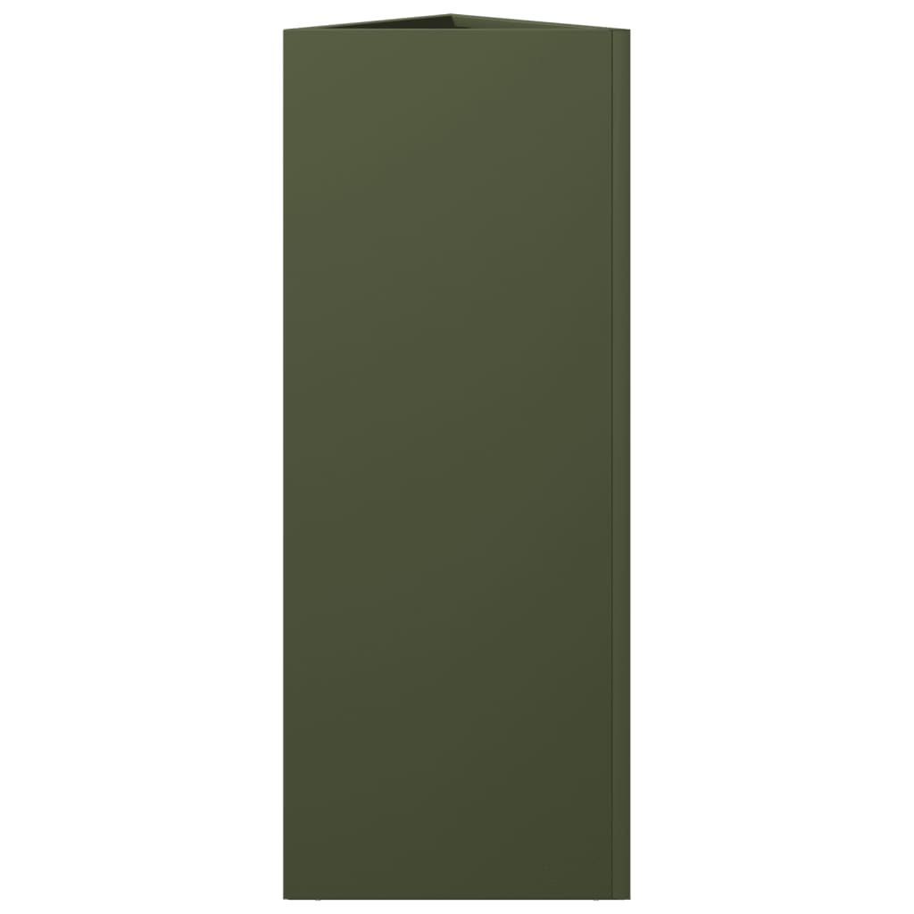 Jardinera Triangular Acero Verde Oliva 30x26x75 Cm_4