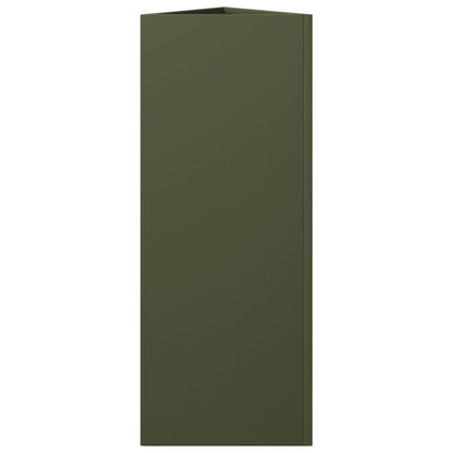 Jardinera Triangular Acero Verde Oliva 30x26x75 Cm_4