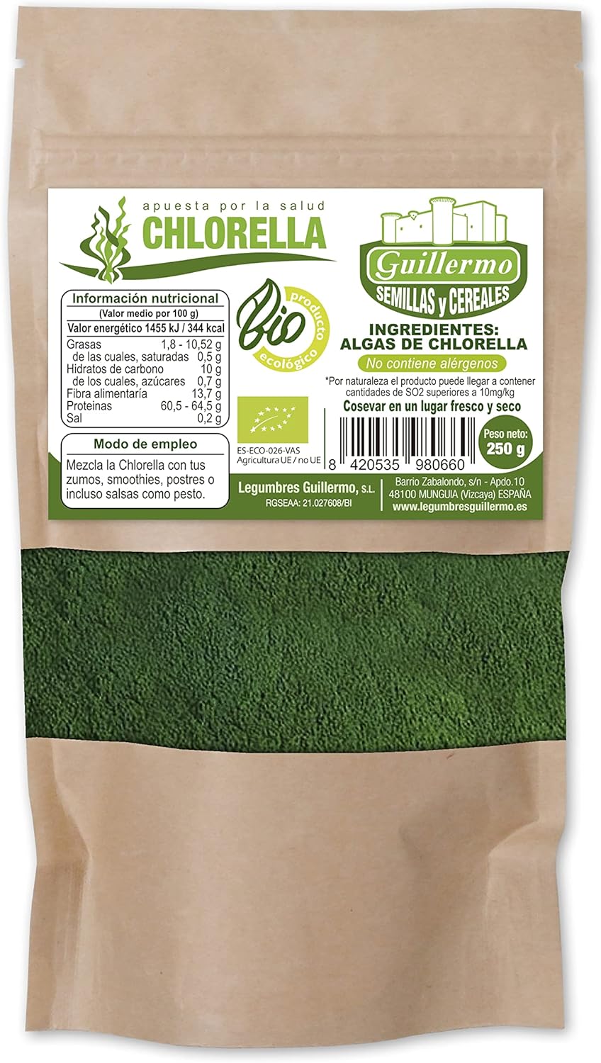 Chlorella En Polvo Bio - 250 G_0