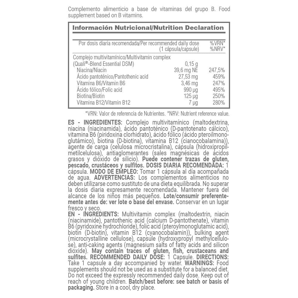 B-complex Dsm® (complejo De Vitaminas B) - 30 Cápsulas Vegetales - Vitamina B - Masmusculo_4