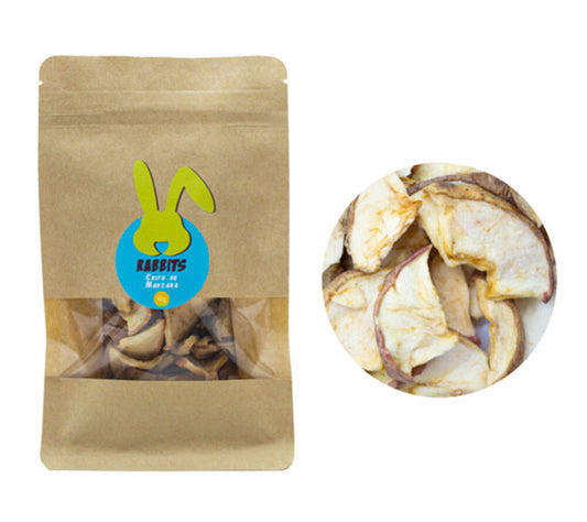 Chips De Manzana Para Conejos, Caballos Y Otros Animales - 60 G -manzana Deshidratada 100% Natural_0