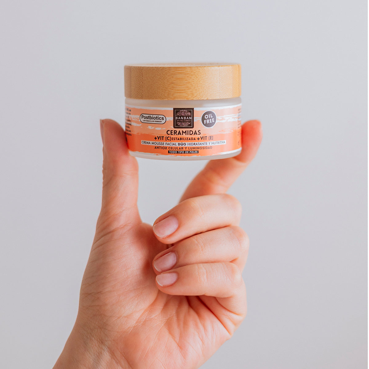 Crema Mousse Facial Dúo Ceramidas y Vitamina C 50ml Banban_1