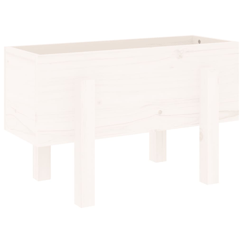 Jardinera Madera Maciza De Pino Blanco 62x30x38 Cm_0