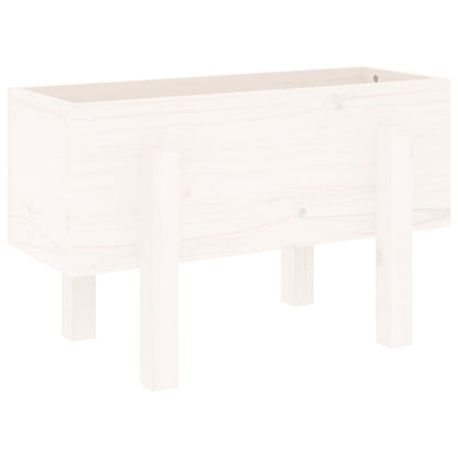 Jardinera Madera Maciza De Pino Blanco 62x30x38 Cm_0