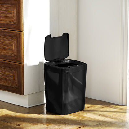 Balde De Lixo Automático Homcom Pp, Abs Preto 27.6x21.4x33.5 Cm_1
