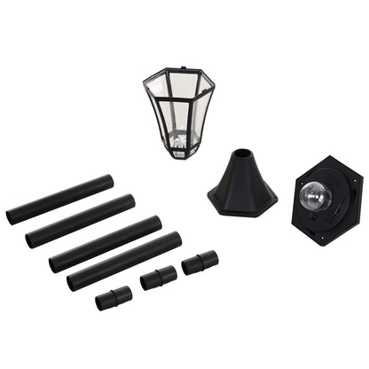 Outsunny 2 Farolas Solares 129 Cm Con 2 Luces Led Blanca 6000k Impermeable Ip44_4
