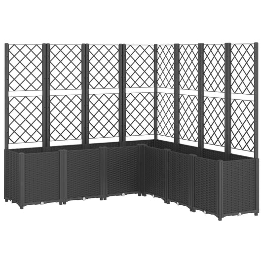 Jardinera Con Enrejado Pp Negro 160x160x140 Cm_0