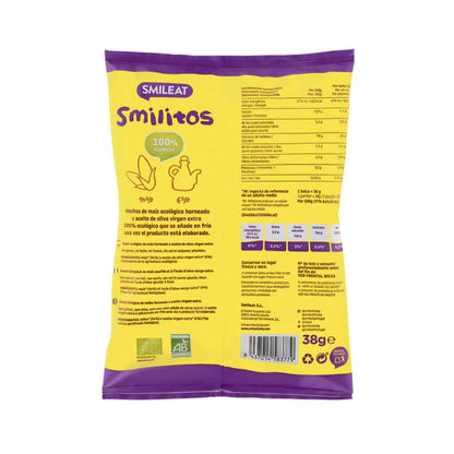 Pack 12x Smilitos, gusanitos de maíz ecológico Smileat, 38g