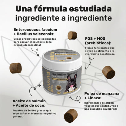 Pack Polvo Dental + Probiótico Para Perros. Suplementos Mascotas. 180 G Y 120 Masticables. Natuva Pets_3