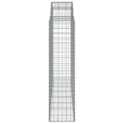 Cestas De Gaviones 7 Uds Forma De Arco Hierro 200x50x160/180 Cm_4