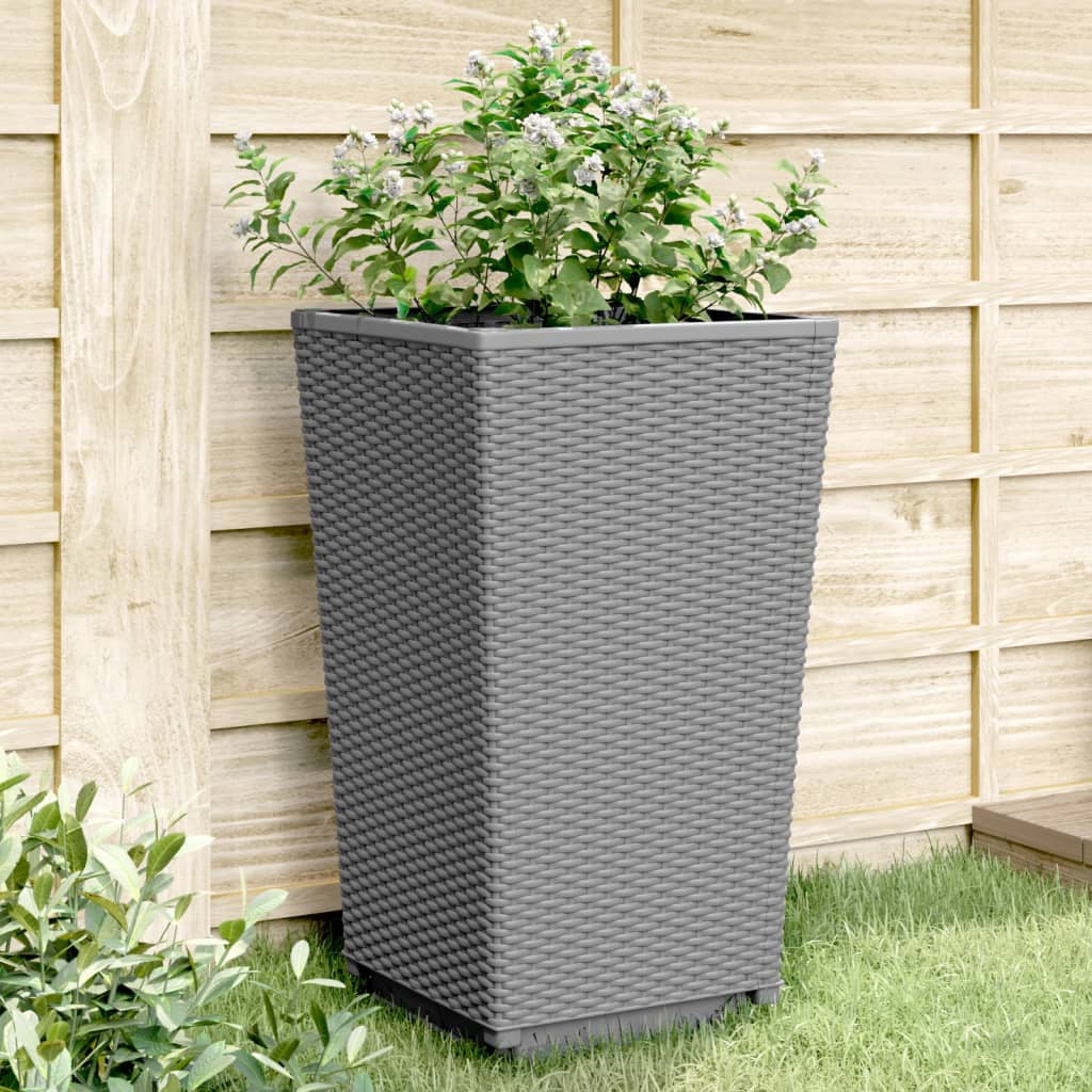 Jardineras 2 Unidades Pp Gris Claro 32,5x32,5x57 Cm_1