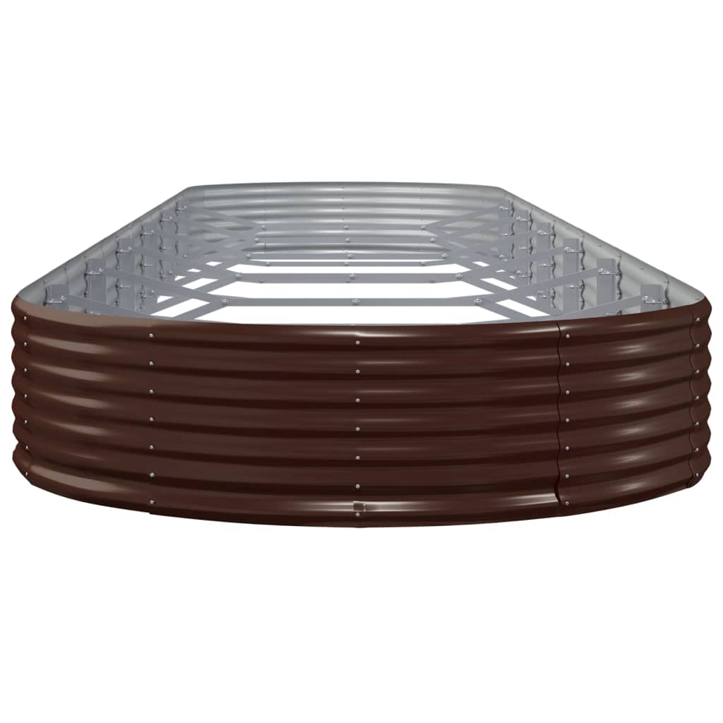 Jardinera Arriate Acero Galvanizado Marrón 600x140x36cm_3