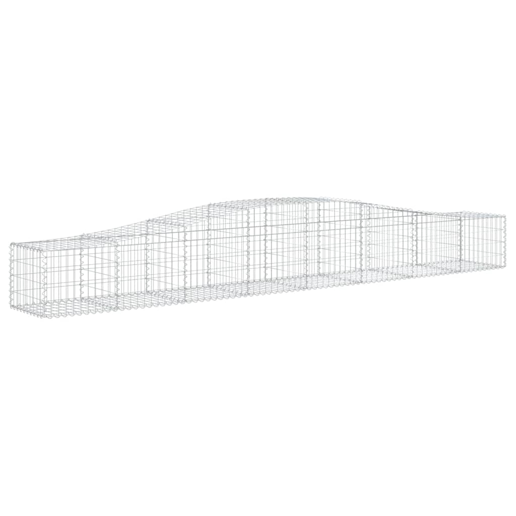 Cestas De Gaviones 7 Uds Forma De Arco Hierro 400x50x40/60 Cm_2