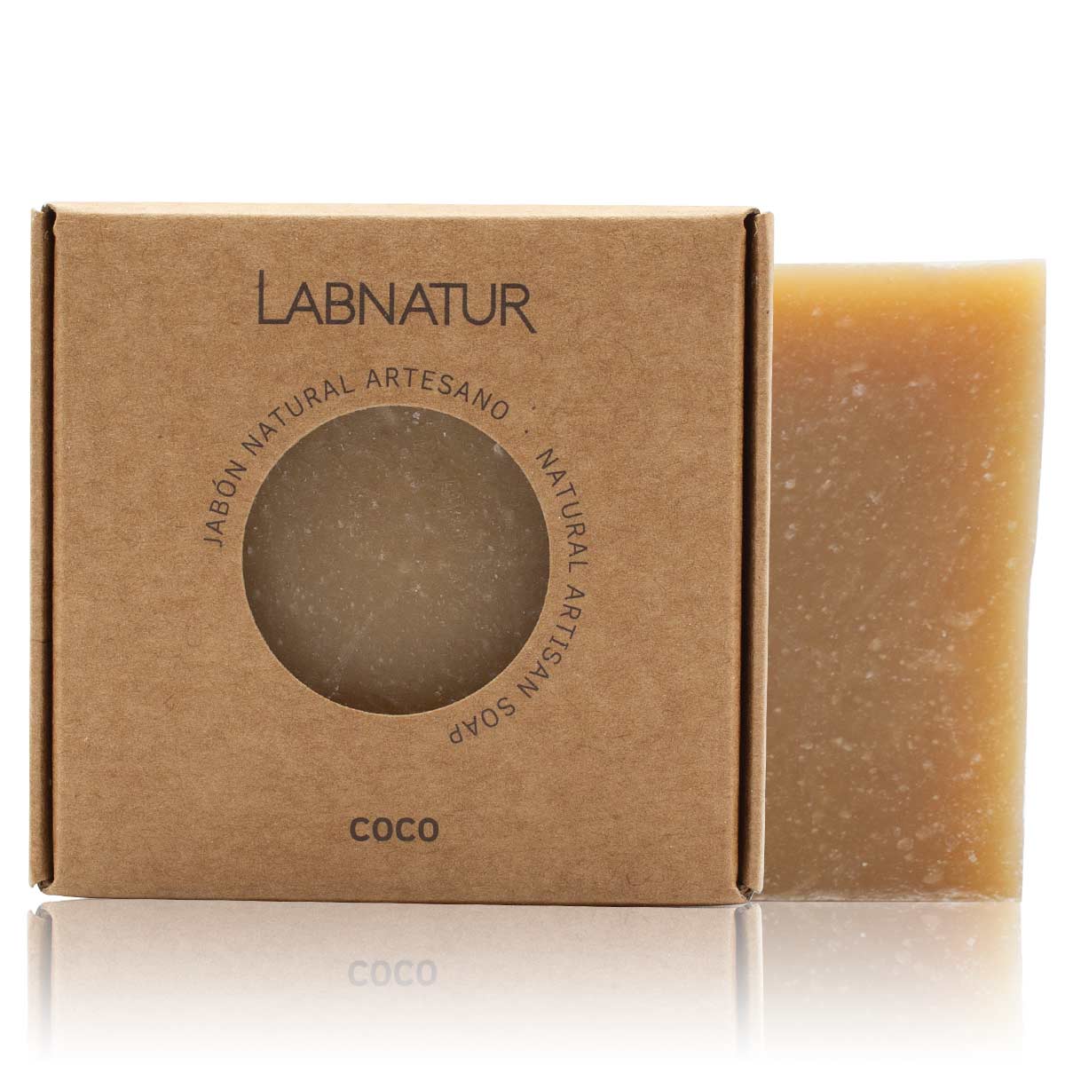 Jabón Natural Artesano de Coco Labnatur 100 g | Purifica e Hidrata | Piel Normal o Mixta | Vegano_0