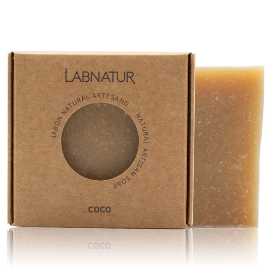 Jabón Natural Artesano de Coco Labnatur 100 g | Purifica e Hidrata | Piel Normal o Mixta | Vegano_0