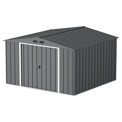 Duramax - Caseta Jardín - Eco Javea 10x10 - Metal - Color Gris Antracita_0