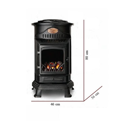 Estufa portátil a gas Provence negro 3,4 kW Fireside
