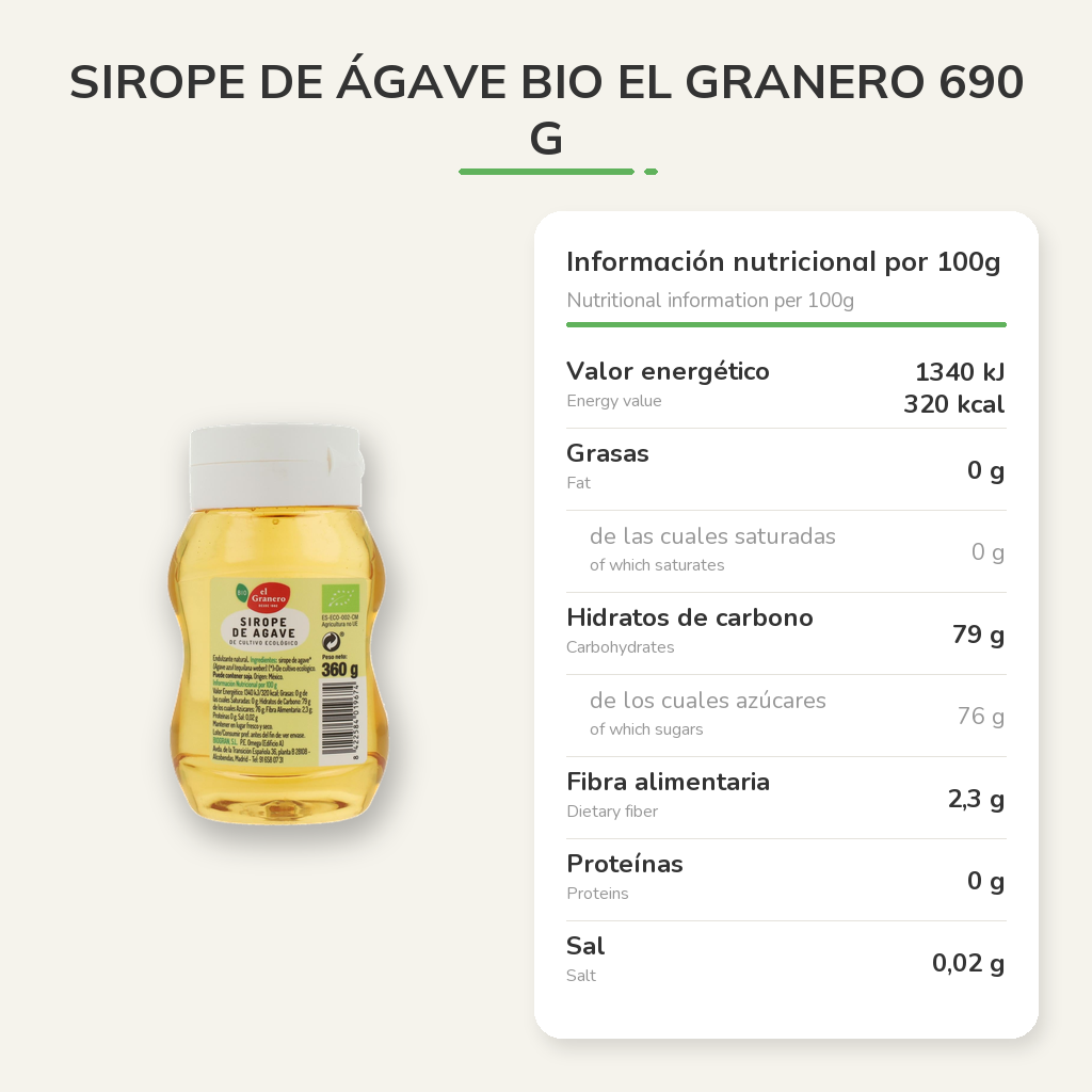 Información nutricional
