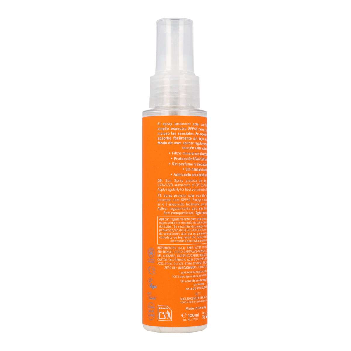Protector solar mineral Spray SPF50 I+M 100ml