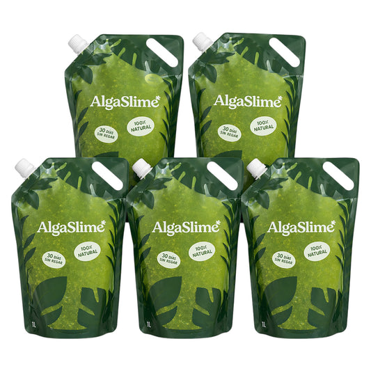 Pack 5x Gel de Riego para Plantas con Microalgas Vivas AlgaSlime 1l