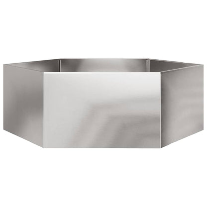 Jardinera Hexagonal De Acero Inoxidable 138x120x45 Cm_0