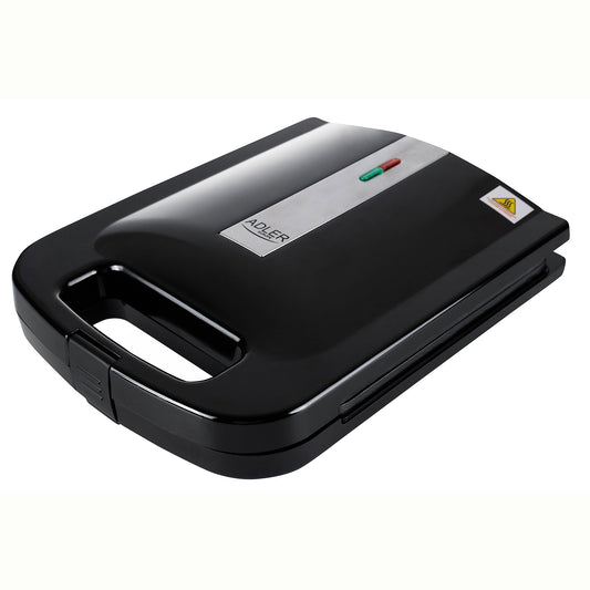 Sandwichera, 4 Sandwiches, Placas Antiadherentes, Tostado Perfecto, Acero Inoxidable, Compacta Adler Ad3055 2000w_0