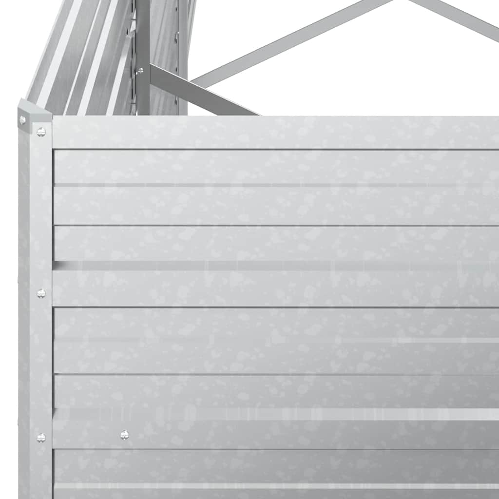 Arriate De Acero Galvanizado Plateado 400x80x45 Cm_5