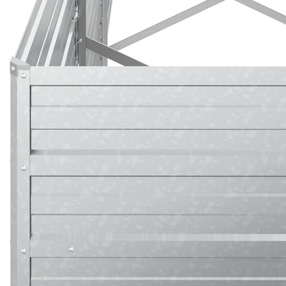 Arriate De Acero Galvanizado Plateado 400x80x45 Cm_5